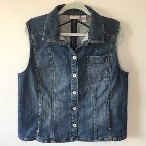 Chico’s Platinum Jean Vest